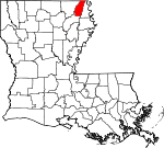 State map highlighting West Carroll Parish