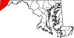 State map highlighting Garrett County