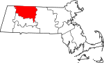 State map highlighting Franklin County