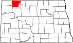 State map highlighting Burke County