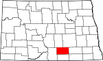 State map highlighting Logan County