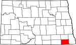 State map highlighting Sargent County