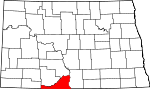 State map highlighting Sioux County