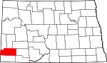 State map highlighting Slope County