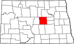 State map highlighting Wells County