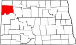 State map highlighting Williams County