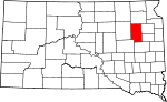 State map highlighting Clark County