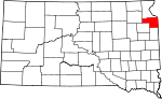 State map highlighting Grant County