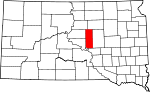 State map highlighting Hyde County