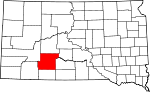 State map highlighting Jackson County