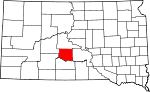 State map highlighting Jones County