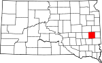 State map highlighting Lake County