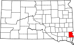 State map highlighting Lincoln County