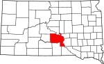 State map highlighting Lyman County