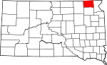 State map highlighting Marshall County