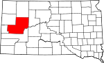 State map highlighting Meade County