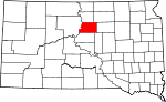 State map highlighting Potter County