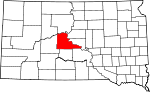 State map highlighting Stanley County