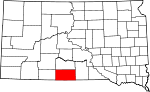 State map highlighting Todd County