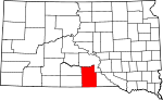 State map highlighting Tripp County