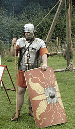 En genganger, der viser en romersk legionær, 2. århundrede e.Kr.