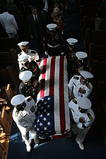 Funeral service for US soldier killed in Iraq