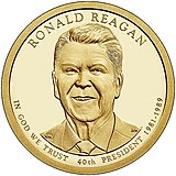 Reagan über die Ausgabe 2016 des präsidialen 1-Dollar-Münzenprogramms