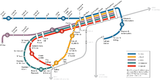 Mapa systému metra MUNI  