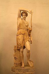 Wounded Amazon , Roman copy after a Greek original from the 5th century BC.