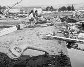 1960年智利海啸在夏威夷希洛的后果 ,海啸造成61人死亡,282人重伤。