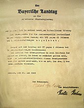 Rejection by Bavaria