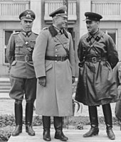 Victory parade, Heinz Guderian and Semjon Kriwoschein in Brest-Litowsk, 22 September 1939