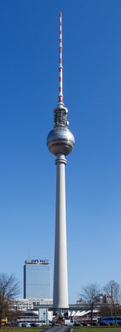 Park Inn Hotel, TV Tower and roof of the House of Travel (from left to right), 2012