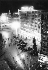 Festive lighting on the occasion of the 1936 Summer Olympics with the last location of the Berolina