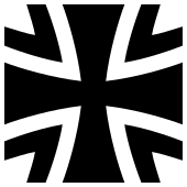 The emblem of the Bundeswehr: the Iron Cross. It dates back to the wars of liberation from 1813 to 1815.