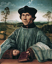 Canon in the late Middle Ages with the almutium over his left arm