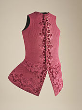 絹のフランス製ウエストコート、1750年頃、LACMA。