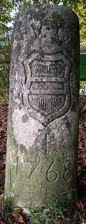 Boundary of 1768 between the Republic (Canton Bern) and the Monarchy (Vorderösterreich, VO) on the Salhöhe (Switzerland)