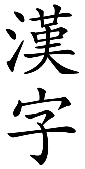 The word Hànzì (Chinese characters) in long characters