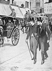 Holmes (right) and Watson in London, illustration by Sidney Paget, 1901