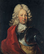 Margrave Karl Wilhelm, founder of the city of Karlsruhe, painting by Johann Rudolf Huber, 1710