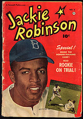 Copertina di un fumetto di Jackie Robinson, numero 5, 1951