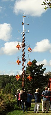 Midsommarstång at Kastelholm Castle in Sund