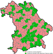 County-level cities and counties before territorial reform, 1970