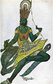 Designul costumelor lui Bakst pentru The Blue God