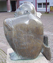 Mohican Chingachgook at the Leather Stocking Fountain in Edenkoben