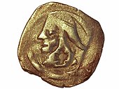 Munich penny with monk's head at the time of Stefan II (1349-1375)