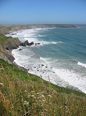 Vaade Pembrokeshire'i rannikurajalt Marloesi poolsaarel.
