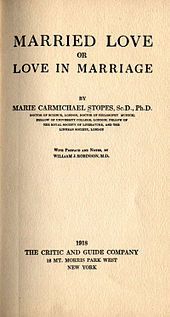 Capa do bestseller de Marie Stopes, Married Love