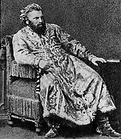 Iwan Melnikow jako tytułowy bohater w Borysie Godunowie, 1874